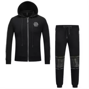 philipp plein jogging pas cher zipper two piece jacket hot drill skull